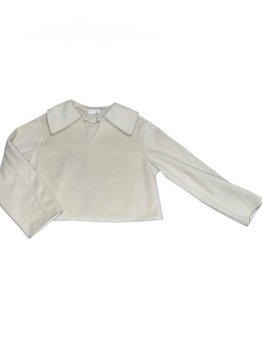 Beige Botany Cream Long Sleeve Top